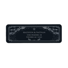 Silver Elegant Tarot Wedding Label
