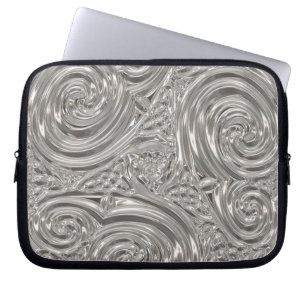Silver elegant Victoriaans art nouveau Laptop Sleeve