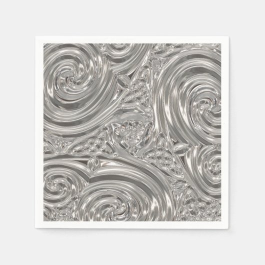 Silver elegant Victoriaans art nouveau Servet (Voorkant)