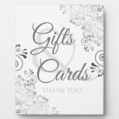 Silver Elegant Wedding Gifts & Cards Plaque Sign Fotoplaat (Voorkant)