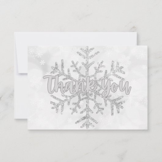 Silver Elegant zakelijke Feestdagen Bedankkaart (Voorkant)