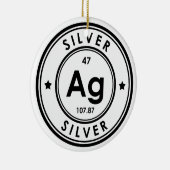 Silver Element keramisch Ornament (Rechts)