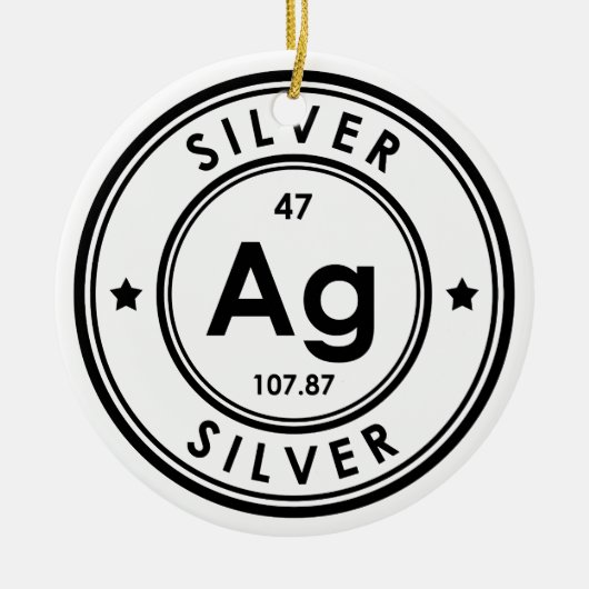 Silver Element keramisch Ornament (Voorkant)