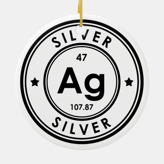 Silver Element keramisch Ornament (Achterkant)