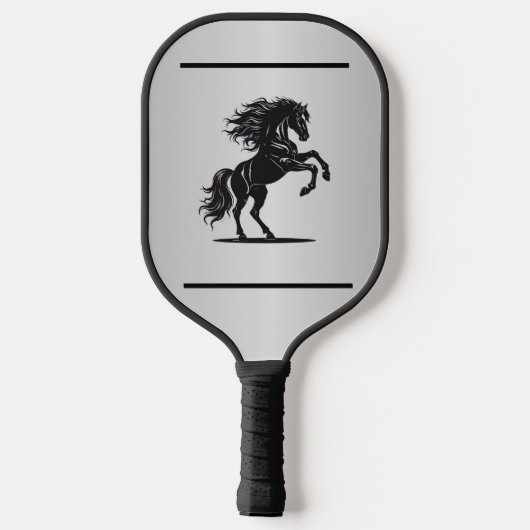 Silver-Embellished Equestrian Pickleball Paddle (Achterkant)