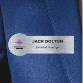 Silver Emblem Personeel ID: Gepersonaliseerd Logo  Naamplaatje