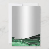 Silver Emerald Green Agate Marble 90e verjaardag Kaart (Achterkant)