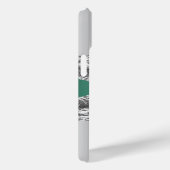 Silver emerald green agate marmer name Case-Mate iPhone case (Achterkant / Rechts)