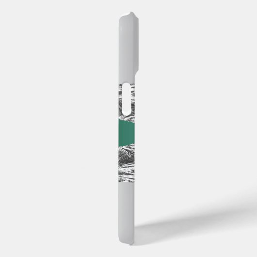 Silver emerald green agate marmer name Case-Mate iPhone case (Achterkant / Rechts)