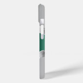 Silver emerald green agate marmer name Case-Mate iPhone case (Achterkant / Links)