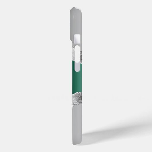 Silver emerald green agate marmer name Case-Mate iPhone case (Achterkant / Links)