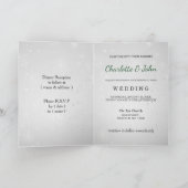 Silver emerald green snewflake bruiloft (Binnen)