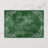  Silver Emerald Green Waterverf Details Informatiekaartje (Voorkant)