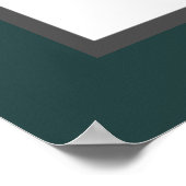 Silver Emerald Winter Vakantie Bruiloft Welkom Poster (Hoek)