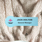 Silver Employee Name Badge met aangepaste Logo & t