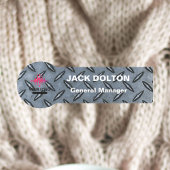 Silver Employee Name Badge met Custom Logo