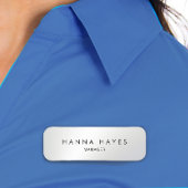 Silver Employee Name Tag