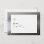 Silver en Aqua Blue, met envelop RSVP Kaartje (Achterkant)