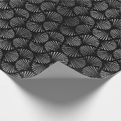 Silver- en Black Art Deco-patroon Cadeaupapier (Hoek)