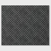 Silver- en Black Art Deco-patroon Cadeaupapier (Vlak)