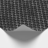 Silver- en Black Art Deco-patroon Cadeaupapier (Hoek)