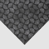 Silver- en Black Art Deco-patroon Tissuepapier (Detail)