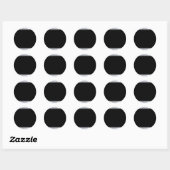 Silver en Black Blank Moderne Elegante Sjabloon Ronde Sticker (Vel)