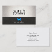 Silver en Black Blue Butterfly Salon en Spa Visitekaartje (Voorkant / Achterkant)