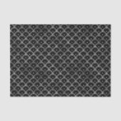 Silver en Black Circles Art Deco Pattern Tissuepapier (Voorkant)