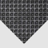 Silver en Black Circles Art Deco Pattern Tissuepapier (Detail)