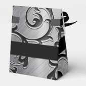 Silver- en Black Curls-patroonavor Bedankdoosjes (Achterkant)