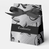 Silver- en Black Curls-patroonavor Bedankdoosjes (Voorkant Zijde)