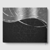 Silver en Black Damask Gastenboek (Achterkant)