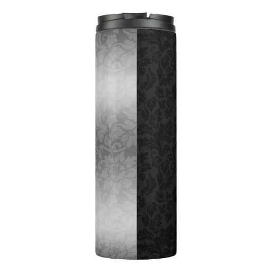 Silver en Black Damask Thermosbeker (Achterkant)