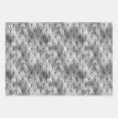Silver- en Black Diamond Art Deco-patronen Inpakpapier Vel (Voorkant 3)