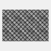 Silver- en Black Diamond Art Deco-patronen Inpakpapier Vel (Voorkant 2)