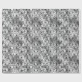 Silver- en Black Diamond Art Deco-patroon Cadeaupapier (Vlak)