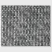 Silver- en Black Diamond Art Deco-patroon Cadeaupapier (Vlak)