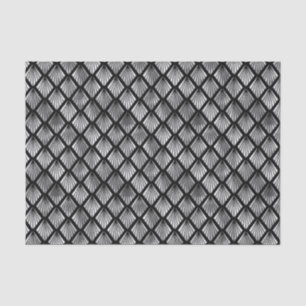 Silver- en Black Diamond Art Deco-patroon Tissuepapier