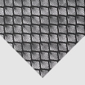 Silver- en Black Diamond Art Deco-patroon Tissuepapier (Detail)