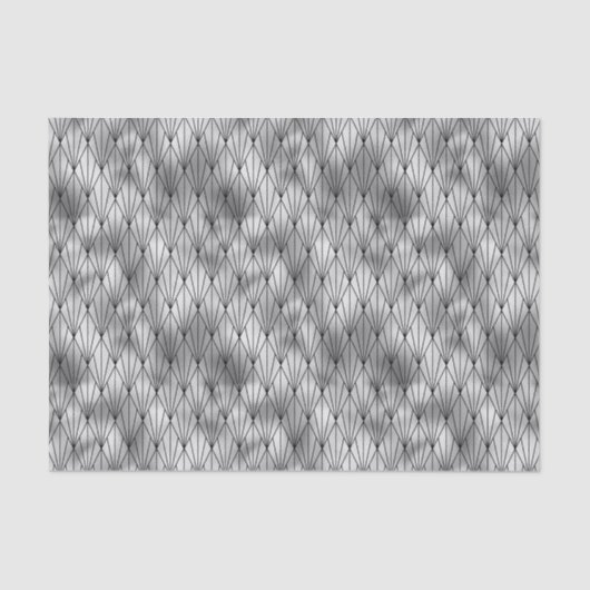 Silver- en Black Diamond Art Deco-patroon Tissuepapier (Voorkant)