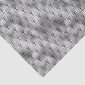 Silver- en Black Diamond Art Deco-patroon Tissuepapier (Detail)