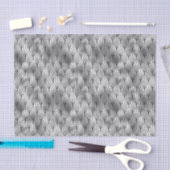 Silver- en Black Diamond Art Deco-patroon Tissuepapier (Craft)