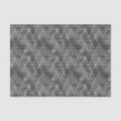 Silver- en Black Diamond Art Deco-patroon Tissuepapier (Voorkant)