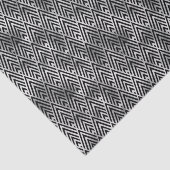 Silver- en Black Diamond Art Deco-patroon Tissuepapier (Detail)
