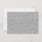 Silver en Black Faux Glitter RSVP (Achterkant)