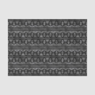 Silver en Black Floral Art Deco Pattern Tissuepapier