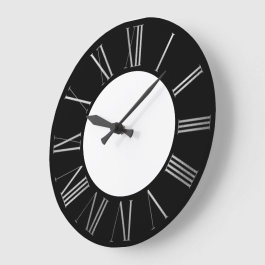 Silver en Black Grote Klok (Hoek)
