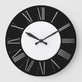 Silver en Black Grote Klok (Voorkant)