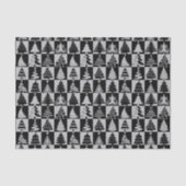 Silver- en Black-kerstboomvakantie Tissuepapier (Voorkant)